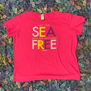 Let The Sea Set You Free Carnival Cruise Tourist Souvenir T-Shirt Size 3XL
